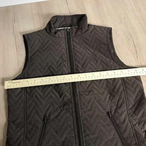 Riding Sport Annie Equestrian Horseback riding Brown Quilted Vest Women’s size S - Picture 6 of 11